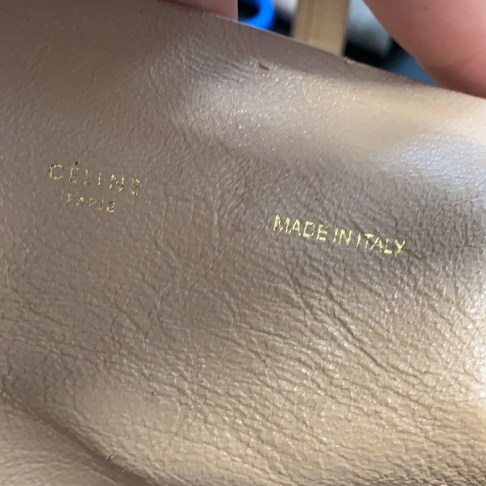 authentic Celine Shopping bag Vertical bicolor, taupe and b - Picture 12 of 16